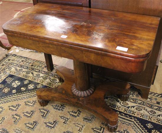 Mahogany card table